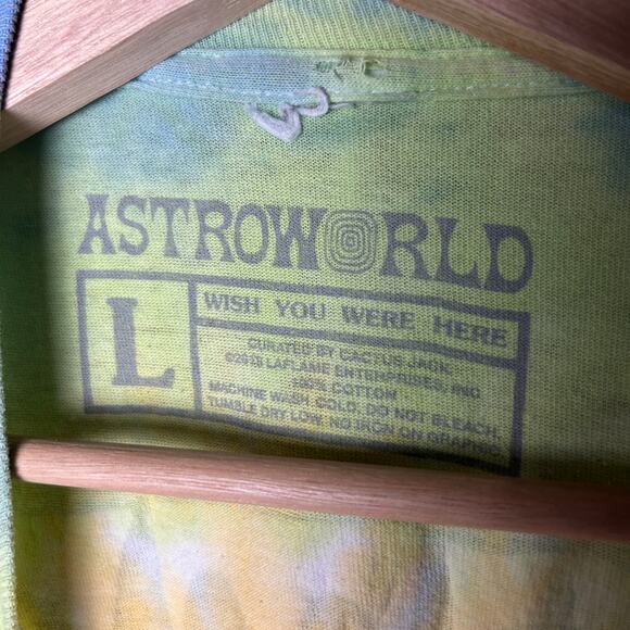 Astroworld Travis Scott Tie Dye 2018 Album Tour Large Longsleeve Shirt - Picture 4 of 5